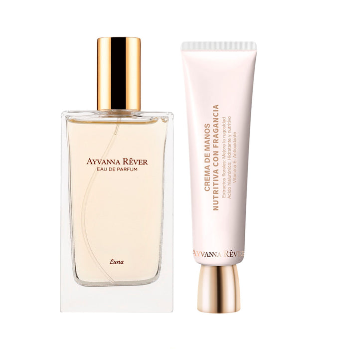 Set Ayvanna Rever Elegancia Floral Perfume Luna + Crema De Manos