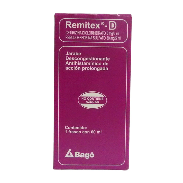 Remitex D Jbe X 60Ml Cetirizina Pseudoefedrina