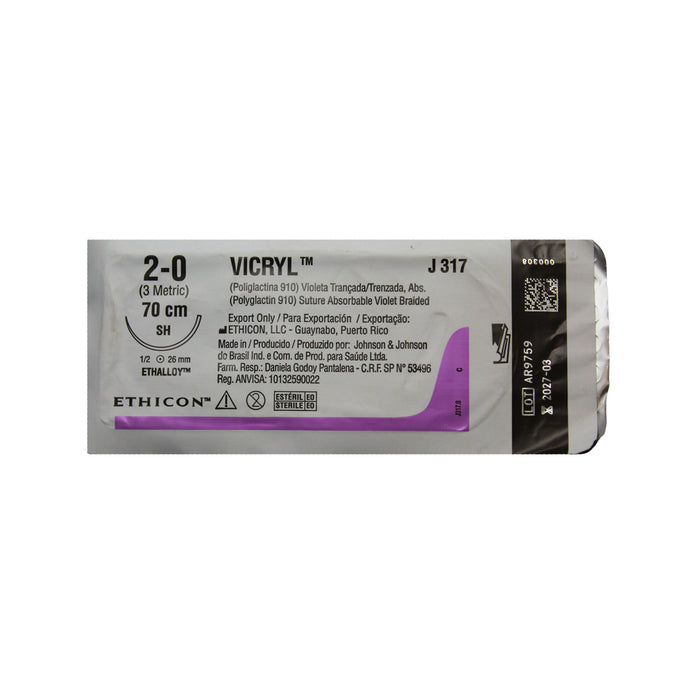 Poly Vicryl #2-0 C Ag 2.5Cm J317h