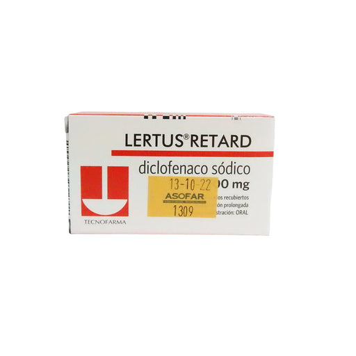 Lertus Retard 100Mg De Diclofenaco Sodico X Tableta