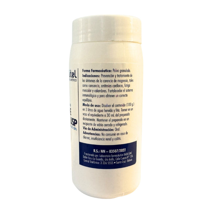 Cloruro De Magnesio Frasco X 100G