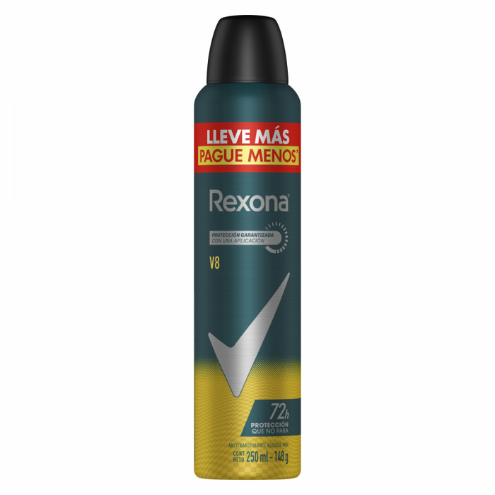 Rexona Aerosol Antitranspirante 72H X 250Ml V8