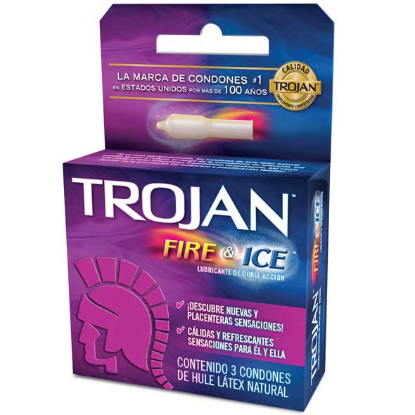 Preservativo Trojan Fire Ice X 3 Unidades