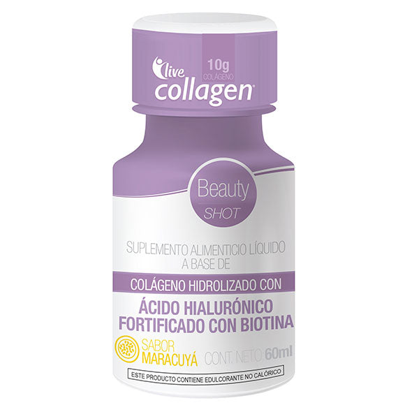 Live Collagen Beauty Shot Maracuya Colágeno Farmacorp X 60Ml